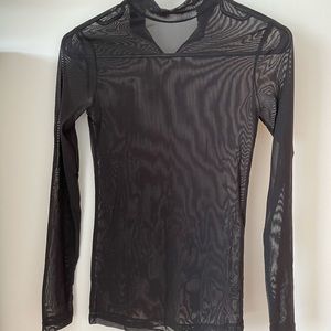 Black Mesh Long Sleeve